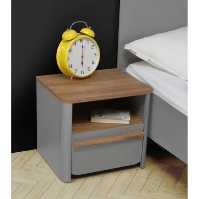 FORTE Surfino Nachttisch - FSC Holz, Modernes Laminat, Einfacher Aufbau FORTE Surfino Nachttisch - FSC Holz, Modernes Laminat, Einfacher Aufbau