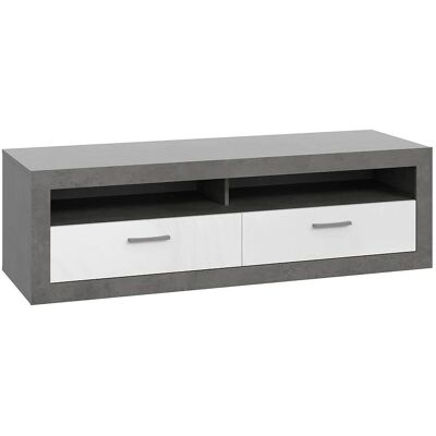 MERKURY MARKET - Trebbia 4d Konkrét - bílá - TV cabinet MERKURY MARKET - Trebbia 4d Konkrét - bílá - TV cabinet