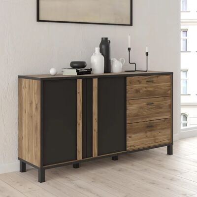 Forte Hayato Sideboard Beige - Modern, FSC-zertifiziert, Verstellbare Regale Forte Hayato Sideboard Beige - Modern, FSC-zertifiziert, Verstellbare Regale