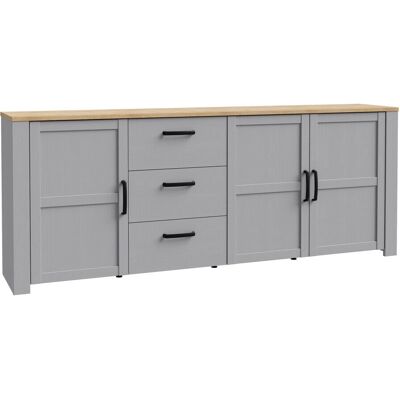 Furniture To Go Bohol Großer Sideboard - Sideboard, Riviera Eiche/Grau Eiche Furniture To Go Bohol Großer Sideboard - Sideboard, Riviera Eiche/Grau Eiche
