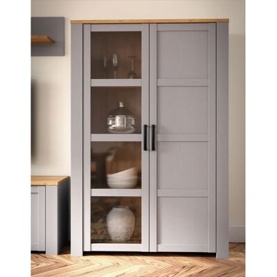 Forte Bohol Highboard - Grau Holz - 106cm Breit - Moderner Stauraum Forte Bohol Highboard - Grau Holz - 106cm Breit - Moderner Stauraum