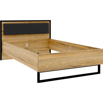 Forte Bett mit Eiche & Schwarz matt - Bett Forte Bett mit Eiche & Schwarz matt - Bett