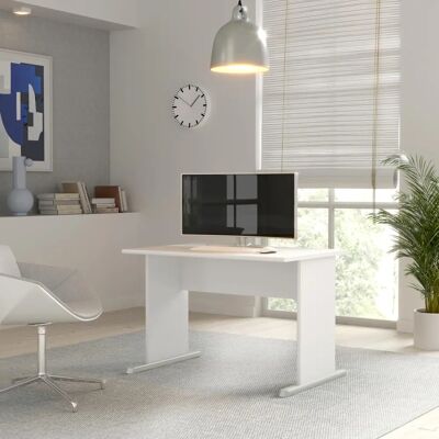 Forte Tempra Schreibtisch - Weiß Rechteck 108x72x72 cm Forte Tempra Schreibtisch - Weiß Rechteck 108x72x72 cm