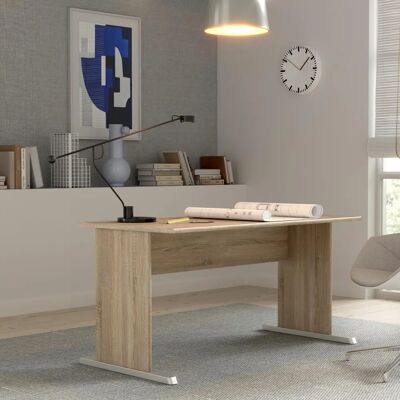 Forte Tempra Schreibtisch - Sonoma Eiche - 144x72x72 cm Forte Tempra Schreibtisch - Sonoma Eiche - 144x72x72 cm