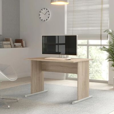 Forte Tempra Schreibtisch - 108x72 cm, Sonoma Eiche, Modernes Rechteck Forte Tempra Schreibtisch - 108x72 cm, Sonoma Eiche, Modernes Rechteck