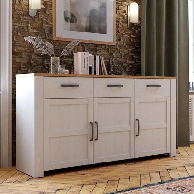 Furniture To Go Bohol Weiß Riviera Eiche Sideboard - Sideboard Furniture To Go Bohol Weiß Riviera Eiche Sideboard - Sideboard