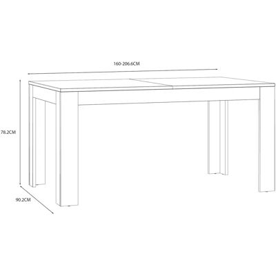 Sconto Bohol Esstisch - 160cm, 78cm, 90cm - Esstisch Sconto Bohol Esstisch - 160cm, 78cm, 90cm - Esstisch