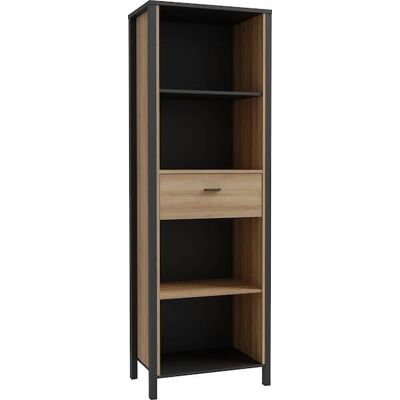 Furniture To Go High Rock Regale - Schwarz/Riviera Eiche Furniture To Go High Rock Regale - Schwarz/Riviera Eiche