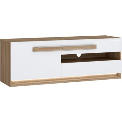 FORTE - Attention - Rivera Eiche - Weiss Glanz - TV cabinet FORTE - Attention - Rivera Eiche - Weiss Glanz - TV cabinet