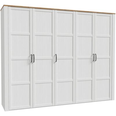 Sconto Bohol Weiß Kleiderschrank - 265x215x60cm Sconto Bohol Weiß Kleiderschrank - 265x215x60cm