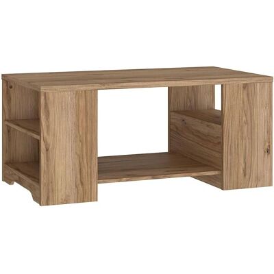 Forte Joadakis Couchtisch - Rechteckiger MDF, Schwarze Füße - Tische Forte Joadakis Couchtisch - Rechteckiger MDF, Schwarze Füße - Tische