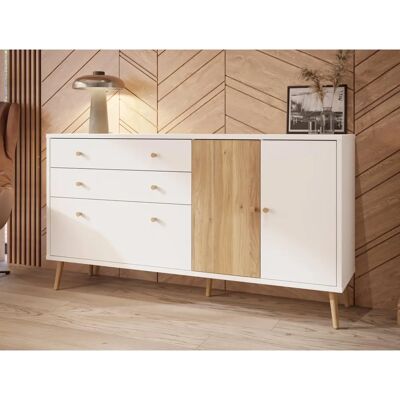 Forte Harllson EasyKlix Sideboard - Weiß & Mauvella Eiche - 159,2cm Forte Harllson EasyKlix Sideboard - Weiß & Mauvella Eiche - 159,2cm