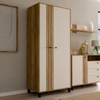 Forte Killarney Highboard - beige Schrank mit Soft Close Forte Killarney Highboard - beige Schrank mit Soft Close