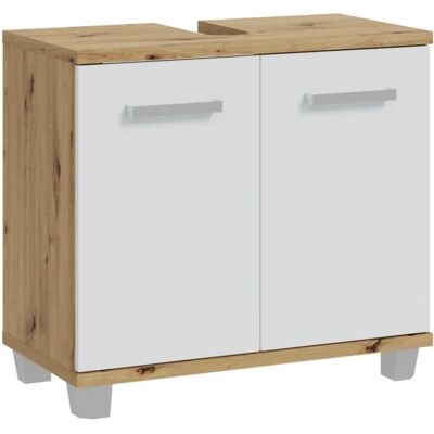 Forte Veris Badezimmer Unterschrank - Grau & Eiche, 2 Türen Forte Veris Badezimmer Unterschrank - Grau & Eiche, 2 Türen