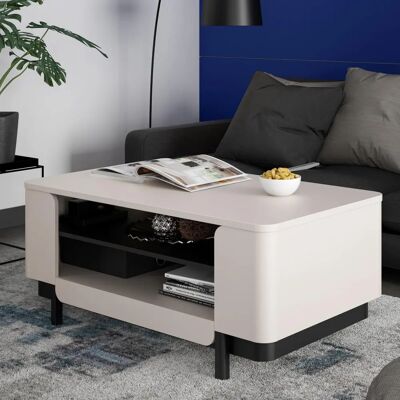 FORTE VODOL Couchtisch - Rechteckiger Offener Stauraum - Made in Poland FORTE VODOL Couchtisch - Rechteckiger Offener Stauraum - Made in Poland