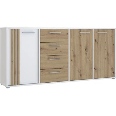 Forte Cardigan Weiß Artisan Eiche Sideboard - Sideboard Forte Cardigan Weiß Artisan Eiche Sideboard - Sideboard