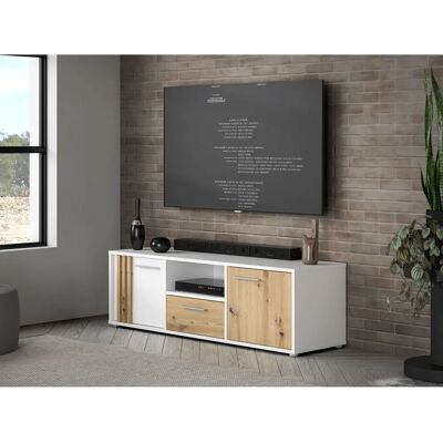 FORTE - Cardigan - Weiß/Artisan Eiche - TV stand FORTE - Cardigan - Weiß/Artisan Eiche - TV stand