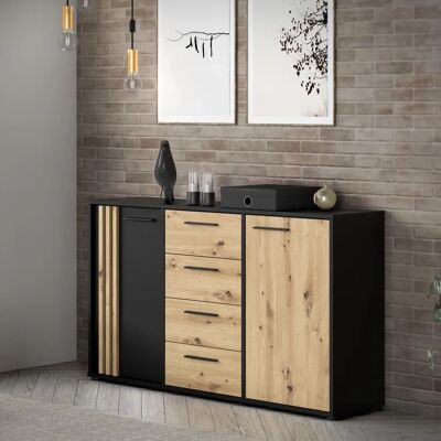 Forte Cardigan Sideboard - Zweifarbig, Soft-Close, Verstellbare Regale - Sideboard Forte Cardigan Sideboard - Zweifarbig, Soft-Close, Verstellbare Regale - Sideboard