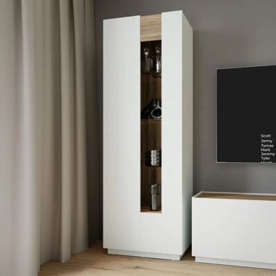 FORTE Lewisville Vitrine - Wendbare Türen, Soft-Close, Glasregale FORTE Lewisville Vitrine - Wendbare Türen, Soft-Close, Glasregale