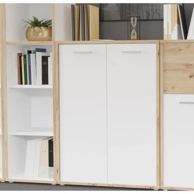 Forte Keflav Weiß Artisan Eiche Sideboard - Sideboard Forte Keflav Weiß Artisan Eiche Sideboard - Sideboard