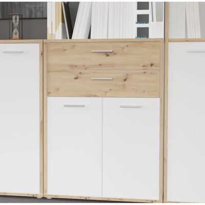 Forte Keflav Weiß/Artisan Eiche Sideboard - Sideboard Forte Keflav Weiß/Artisan Eiche Sideboard - Sideboard