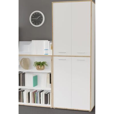 Forte Keflav Aktenschrank - Weiß, Artisan Eiche - 84,5cm Forte Keflav Aktenschrank - Weiß, Artisan Eiche - 84,5cm