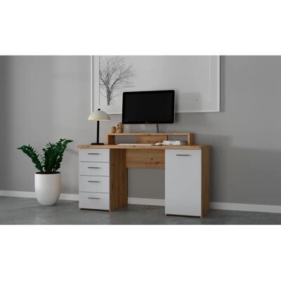 FORTE NET160 Schreibtisch Beige - Viel Stauraum FORTE NET160 Schreibtisch Beige - Viel Stauraum