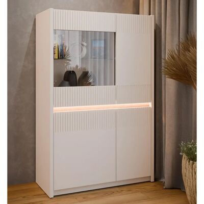 Forte Eichen-Quadrat Vitrine - Aufbewahrungsmöbel Forte Eichen-Quadrat Vitrine - Aufbewahrungsmöbel