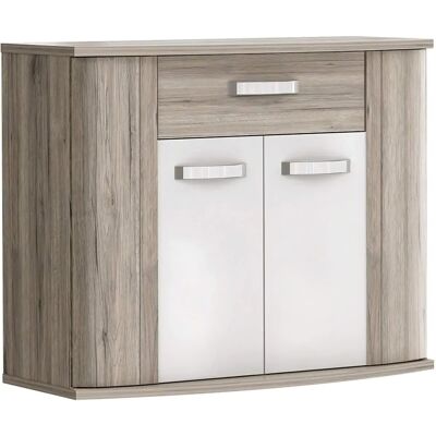 Forte Rondino Sideboard - Hochglanz, 2 Türen, 1 Schublade - 100x43x82cm Forte Rondino Sideboard - Hochglanz, 2 Türen, 1 Schublade - 100x43x82cm