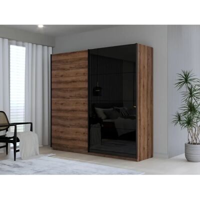 Černá skříň s posuvnými dveřmi - Wardrobe Černá skříň s posuvnými dveřmi - Wardrobe