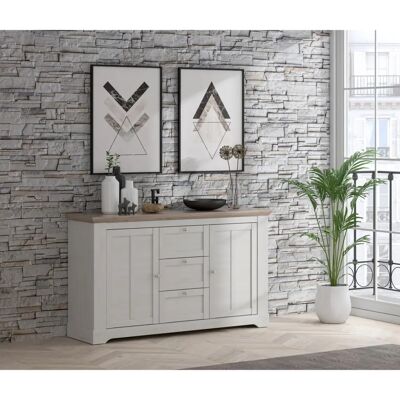 Forte Iloppa - Rovere Neve Stile Casa di Campagna Sideboard Forte Iloppa - Rovere Neve Stile Casa di Campagna Sideboard