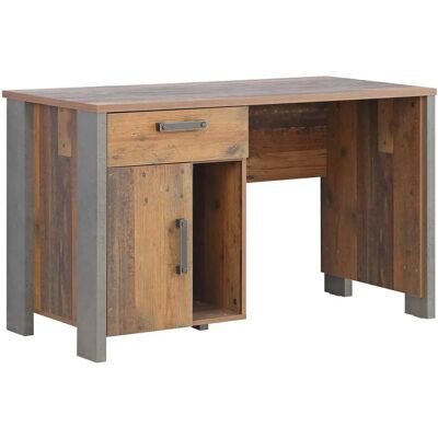 Forte Clif Vintage Holz/Beton Schreibtisch - Großes Arbeitsfläche Forte Clif Vintage Holz/Beton Schreibtisch - Großes Arbeitsfläche