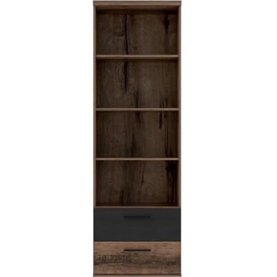Forte Jacky Regal - Offene 2 Schubladen FSC Holz 60x35x189cm Forte Jacky Regal - Offene 2 Schubladen FSC Holz 60x35x189cm