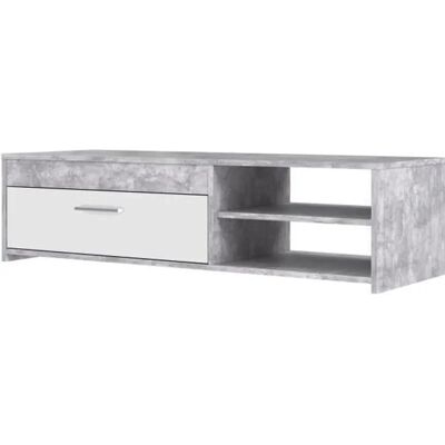 Meuble TV gris clair Bigbuy Home - 2 étagères 1 porte Meuble TV gris clair Bigbuy Home - 2 étagères 1 porte