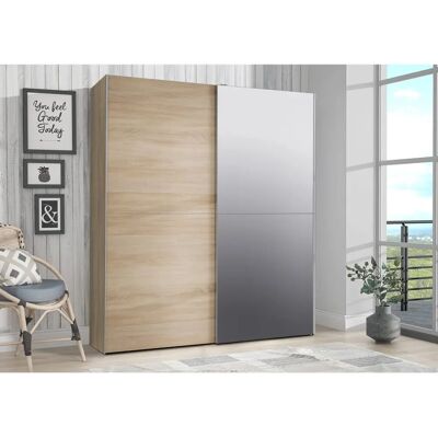 Ulos Modell - Schiebetürspiegelkleiderschrank - Sonoma Dekor Ulos Modell - Schiebetürspiegelkleiderschrank - Sonoma Dekor