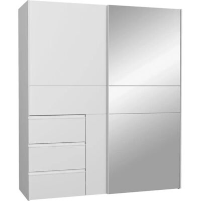 Forte Winn2 Schwebetürenschrank mit Spiegel 3 Regale - Schrank Forte Winn2 Schwebetürenschrank mit Spiegel 3 Regale - Schrank