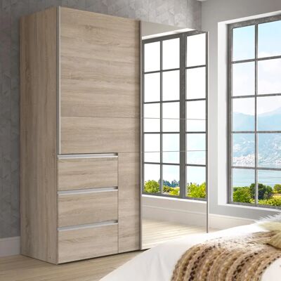 Forte Winn2 Sonoma Eiche Spiegeltür - Kleiderschrank Forte Winn2 Sonoma Eiche Spiegeltür - Kleiderschrank