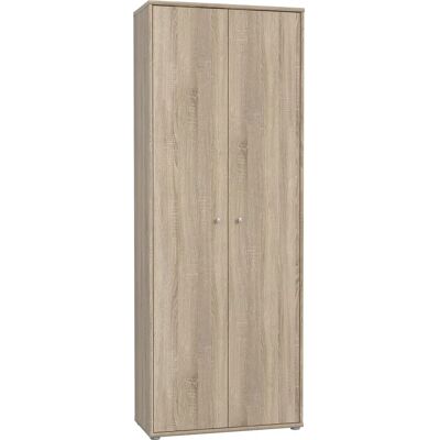 Forte Tempra Kleiderschrank - Sonoma Eiche, 5 Regale, 2 Türen Forte Tempra Kleiderschrank - Sonoma Eiche, 5 Regale, 2 Türen