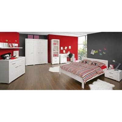 Forte Snow Weiß matt Jugendbett - Bett Forte Snow Weiß matt Jugendbett - Bett
