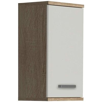 Forte Veris Hängeschrank - Sonoma Eiche / Weiß HG - Türscharniere verstellbar Forte Veris Hängeschrank - Sonoma Eiche / Weiß HG - Türscharniere verstellbar