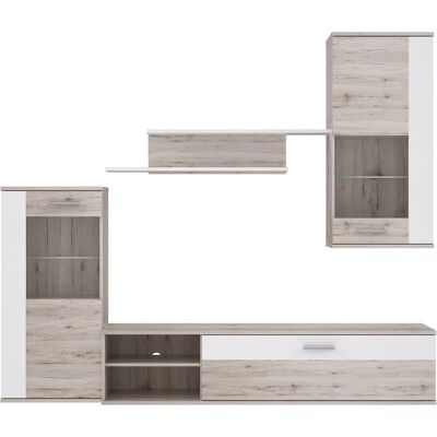 Sconto Hot Shot Wohnwand - 213x184x41 - Hochwertige Materialien Sconto Hot Shot Wohnwand - 213x184x41 - Hochwertige Materialien