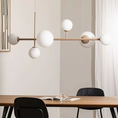 Aldex Dione 6 Beige Hanglamp - Moderne Verlichting Aldex Dione 6 Beige Hanglamp - Moderne Verlichting