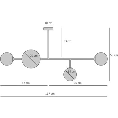 Aldex Dione Deckenlampe 4 Gold - Ceiling Light Aldex Dione Deckenlampe 4 Gold - Ceiling Light