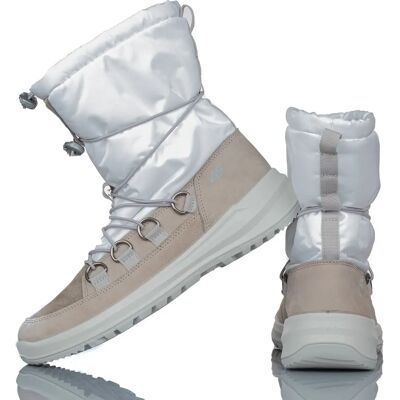 4F Beige Weiße Schneestiefel - Wasserdichte, Isolierte Schuhe 4F Beige Weiße Schneestiefel - Wasserdichte, Isolierte Schuhe