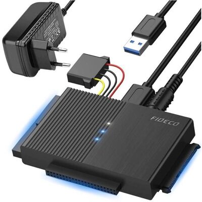 Fideco - PL319 - USB 3.2 Gen1 - IDE/SATA - adapteri Fideco - PL319 - USB 3.2 Gen1 - IDE/SATA - adapteri
