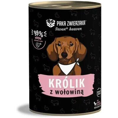 PAKA ZWIERZAKA Seventh Heaven Kanin & Nötkött 12 x 400g - Hundmat PAKA ZWIERZAKA Seventh Heaven Kanin & Nötkött 12 x 400g - Hundmat