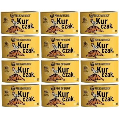 PAKA ZWIERZAKA Färsk kyckling kattmat - 12x200g PAKA ZWIERZAKA Färsk kyckling kattmat - 12x200g