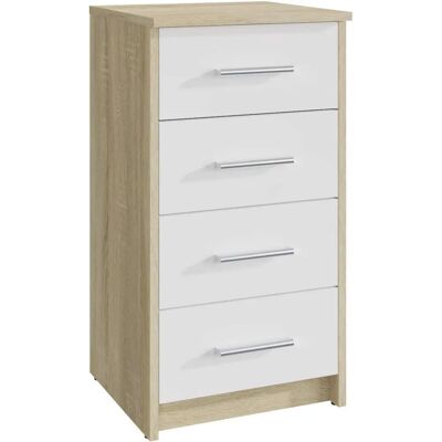 BODO 4S Weiß-Sonoma Kommode - Küchenschrank BODO 4S Weiß-Sonoma Kommode - Küchenschrank