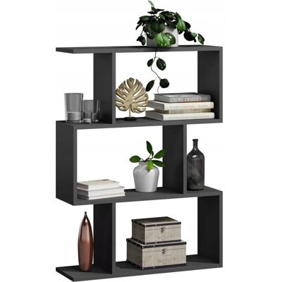 Estantería BASK 3 Negra - Mueble de almacenamiento Estantería BASK 3 Negra - Mueble de almacenamiento