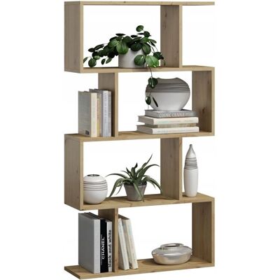 Estante BASK 4 Roble Artesano - Estantería moderna de madera Estante BASK 4 Roble Artesano - Estantería moderna de madera